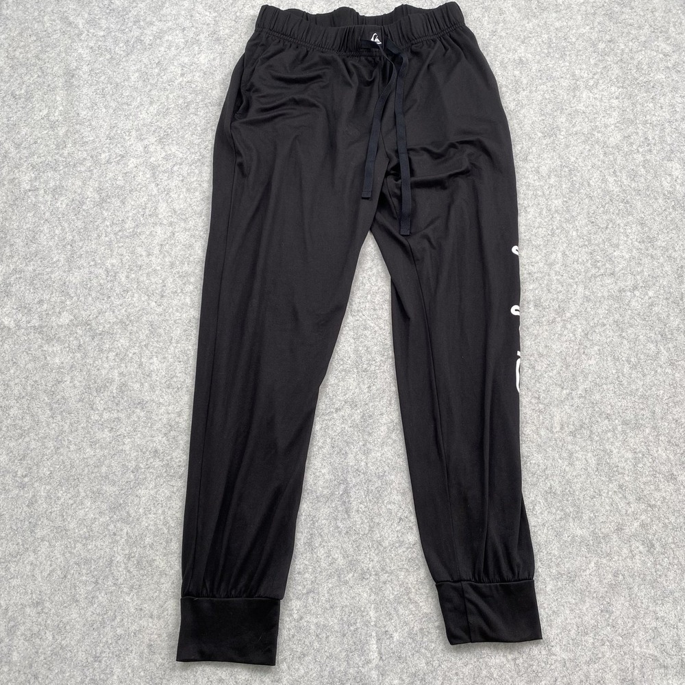 Quiksilver Lounge Pants Mens Small (29x27) Black Loungewear Jogger Cuffed